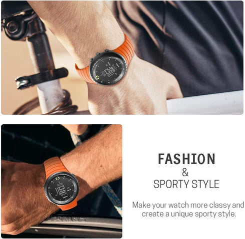 ANCOOL Compatible with Suunto Core Watch Band,Soft TPU Replacement Strap Sport Wristband Metal Clasp for Suunto Core Fitness Smart Watch...