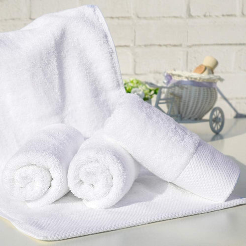 Lin Cotton Hand Towels, Soft & Highly Absorbent Hand Towel for Bathroom,White 2 Pack,14 x 30 Inch...