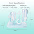 Baby Bottle Drying Rack, Small Portable Bottle Dryer Holder for Nipples, Cups, Pump Parts and Accessories, (Blue)...