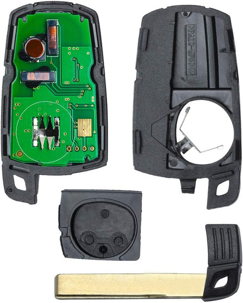 keyless Entry Remote car Key fob 3 Button Replacement PCF7952 Chip for BMW CAS3 3/5 Series X5 X6 with Comfort Access 315MHz KR55WK49127...