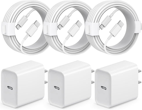 iPhone 15/15 Pro Max Charger, iPad USB C Charger for iPhone 15/15 Plus/Pro Max, iPad Pro 12.9/11 inch, iPad Air 5th/4th, iPad 10th, 3Pack PD Fast ...