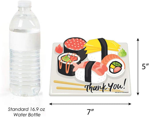 Big Dot of Happiness Let's Roll - Sushi - Shaped Japanese Party Thank You Note Cards with Envelopes - Set of 12...