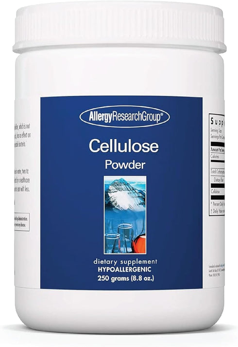 Allergy Research Group Cellulose Powder - Microcrystalline Cellulose Powder, 2000mg Insoluble Fiber Supplement, Powdered Cellulose, Non-Fermentabl...