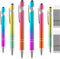 AUAUY 6PCS Ballpoint Pens, 2 in 1 Stylus Pens Stylish Pen, Pretty Metal Stylus Pen with 12 Refills, Black Ink Medium Point 1.0 mm Gift Pens, Cute ...