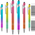 AUAUY 6PCS Ballpoint Pens, 2 in 1 Stylus Pens Stylish Pen, Pretty Metal Stylus Pen with 12 Refills, Black Ink Medium Point 1.0 mm Gift Pens, Cute ...