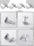 Newcotte 5 Pairs Round Blank Cufflinks Men's Shirts Cufflinks Bulk Stainless Steel Cuff Flat Round Cuff Links for Men Gifts...