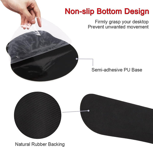 Ergonomic Mouse Pad Wrist Support Gel and Keyboard Wrist Rest Set for Laptop, Mac, Gaming and Office, Durable, Comfortable and Pain Relief + Coast...