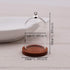 10 Pieces Glass Dome with Wooden Base Glass Vial Pendant with Wood Hollow Glass Cabochons Charms (38x25mm Red Coffee)...