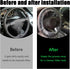 100PCS Disposable Car Steering Wheel Cover, Plastic Transparent Steering Wheel Protector with Elastic Trim, Universal Flexible Wheel Cover for Mos...
