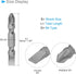Phillips-Slotted Double Ended Screwdriver Bit, 50mm Long PH2/SL6 1/4 Inch Hex Shank, S2 Magnetic - (Applications: for Power Tool), 5-Pieces...