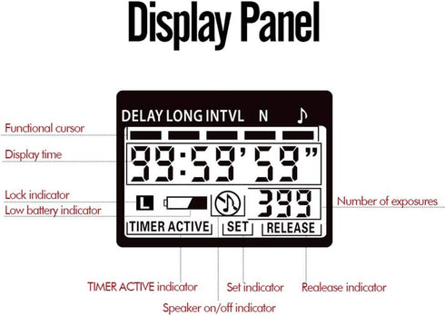 PHOTOOLEX Intervalometer Digital Camera Remote Shutter Release Controller LCD Timer Control with Cord for Canon EOS Rebel T6 T7 80D 70D 60D 60Da 7...