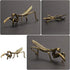 Metal Mantis Brass Praying Mantis Mini Fairy Garden Animal Figurines Lawn Patio Tree Ornaments Sculpture Micro Landscape Ornaments for Backyard De...