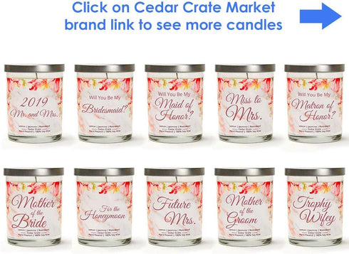 Miss to Mrs. Luxury Scented Soy Candle - Engagement Candle, Wedding Day Candle, Bridal Shower Gift, Engaged, Congrats, Unique Bride Gift for The B...