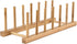 INNERNEED Bamboo Wooden Dish Rack, Vertical Plate & Lid Organizer for Kitchen Cabinet or Countertop, Drying Stand for Dishes, Cutting Boards...
