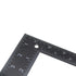 Metal Square Ruler Leathercraft Black Tempered Stainless Steel Measuring Square Ruler for DIY Leather Handmade Sewing Tools Measuring Supplies, Le...