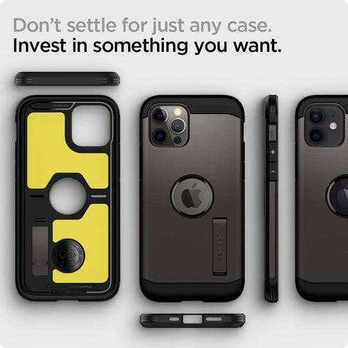 Spigen Tough Armor Designed for iPhone 12 Case (2020) / Designed for iPhone 12 Pro Case (2020). - Gunmetal...