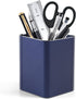Metal Pen Holder for Desk Square Aluminum Desktop Organizer and Makeup Brush Holder Storage Box for Office, School, Home, and Kids, Non-slip silic...