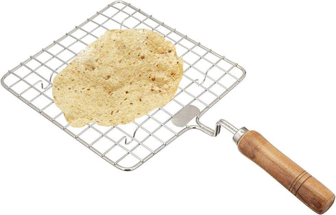 Big Stainless Steel Roasting Net,Stainless Steel Wire Roaster,Roaster,Cooking Rack for Chiken Grill,Roti Grill,Papad Grill,Color -Silver...