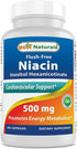 Best Naturals Flush-Free Niacin Inositol Hexanicotinate 500 mg 180 Capsules...