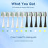 Replacement Toothbrush Heads for AquaSonic Duo Series, 5 White & 5 Black Brush Heads with Covers...