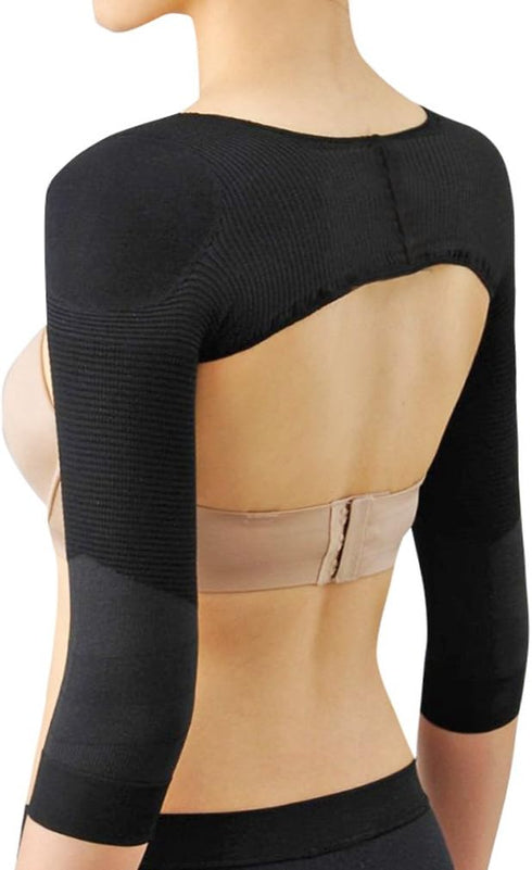 Gudessly Women's Slimming Arm Shapers Back Shoulder Support Wrap Correct Posture Corrector Humpback (XL(fit US M), Black)...