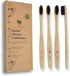 Bamboo Charcoal Toothbrush Pack, Medium Soft Bristle Brush, Charcoal Infused Bristles, Biodegradable & Eco Friendly, Sustainable Bamboo (Pack of 4...