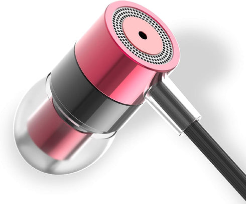 YNR 3 Pairs Metal Wired Earbuds with Microphone & Volume Control, in Ear Earphones, Noise Islating High Definition, for 3.5mm Jack iPhone iPad iPo...