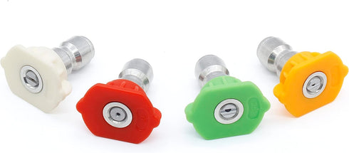 4Pcs Pressure Washer Spray Nozzles Multiple Degrees 1/4" Quick Connection Spray Tips...