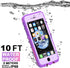 iPhone SE 2020 / iPhone 8 Waterproof Case, IP68 Full-Body Sturdy, Built-in Screen Protector, Shockproof - Purple...