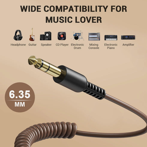 OneOdio Fusion A71/HiFi/Pro C/Pro M Wired Headphones Audio Cable Brown - 6.35mm to 3.5mm......