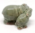 ZOOCRAFT Ceramic Hippo Figurine Mom and Baby Hand Painted Porcelain Terrarium Garden Decor Collectibles...