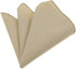 Mens Solid Linen Tie Set : Slim Necktie with Matching Pocket Square (Light Champagne)...