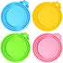 ZukoCert 4-Pack Cat Dog Food Can Lids, Pet Food Can Lids Fit Three Different Size Standards, With Two Spoons, Fits Most Cat And Dog Cans...