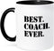 3dRose Best Coach Ever Mug, 1 Count (Pack of 1), Black...