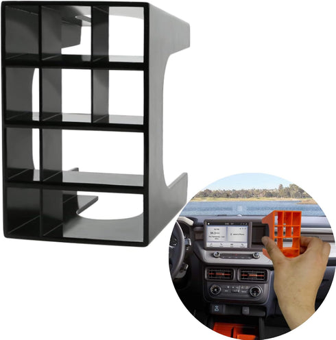 Cubby Grid Phone Mounting Fit for Ford Maverick 2021 2022 2023 Accessories Instrument Panel Phone Holder Air Conditioner Outlet Designed (Black)...
