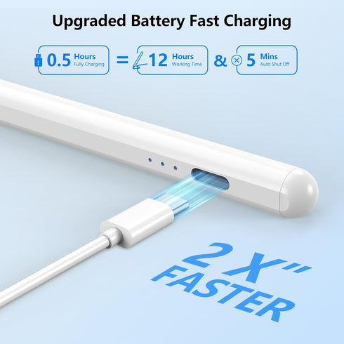 HOTLIFE Stylus Pen for iPad 10th & 9th Generation, Faster Charge for Apple iPad Pencil with Palm Rejection, Compatible with (2018-2022) iPad Pro 1...