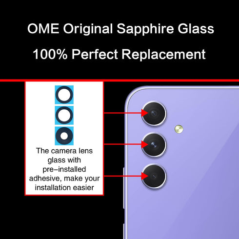 2PCS Galaxy A54 Back Rear Camera Lens Glass Replacement, ASDAWN Back Lens Glass for Samsung Galaxy A54 6.4 inches All Carriers with Free Lens Film...