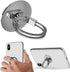 2Pcs Cell Phone Ring Holder, 3 in 1 Universal Phone Ring Stand Car Holder, Finger Grip Phone Holder and Tablet Stand Car Vent Phone Mount (Silver)...