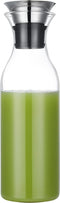 Karafu Glass Carafe with Lid, 50 Ounces Borosilicate Glass Pitcher for Hot/Cold Water, Ice Tea and Juice Beverage...