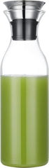 Karafu Glass Carafe with Lid, 50 Ounces Borosilicate Glass Pitcher for Hot/Cold Water, Ice Tea and Juice Beverage...