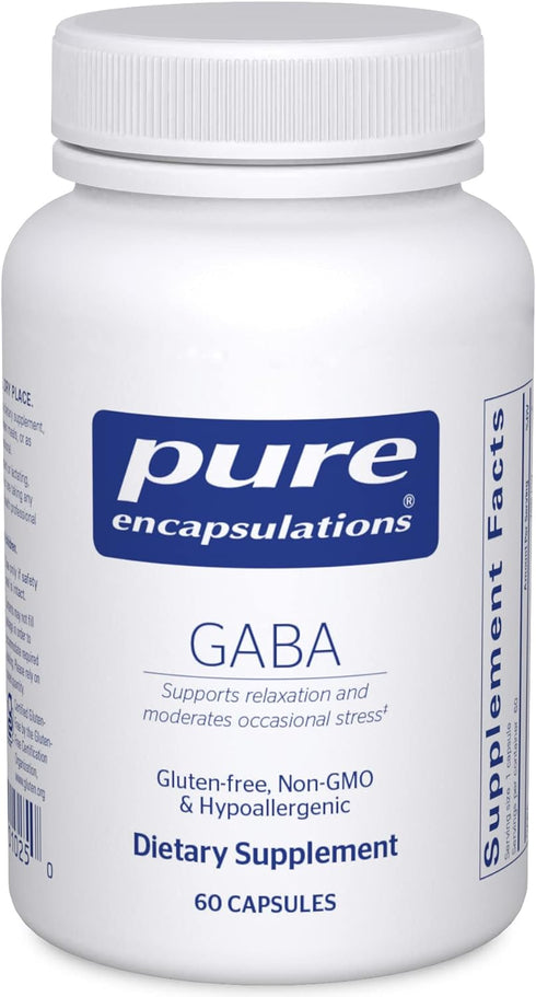 Pure Encapsulations GABA - Supplement to Support Relaxation & Moderation of Occasional Stress - with Premium GABA Amino Acids - 60 Capsules...
