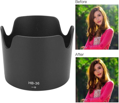 Hb 36 Lenskap,Lens Hoods,Hb36 Lens Hood,Lens Hood Hb-36 Abs Camera Mount Lens Hood Replacement for Af S 70-300 Mm F 4.5-5.6G If Ed Vr Lens...