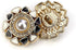 Faux Pearl Center Black White Enamel Edge Sewing Shank Buttons 20 Pcs - 18mm, 23/32"...
