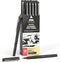 ARTEZA Black Felt Tip Pens, Pack of 12, 1.0–1.5 mm Fiber Tip, Quick-Drying Water-Based Ink, Art Supplies for School, Office, and Home...