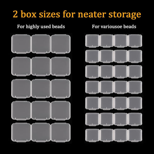 RJ-Sport Dual-Sized Diamond Art Storage Containers with 28 Small & 15 Mid-sized Grids to Keep Small Items Separated & Organized...