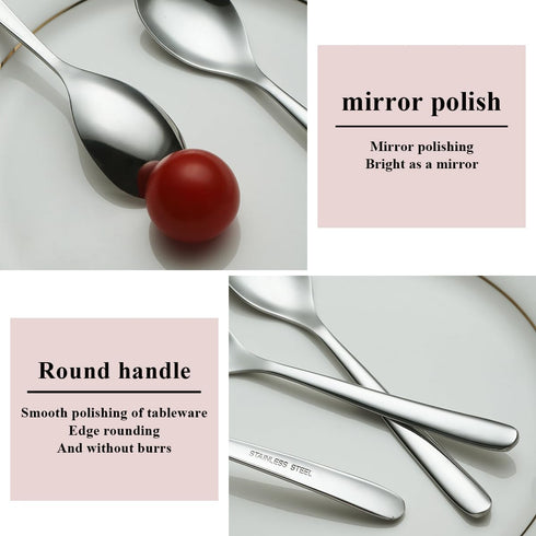 Kyraton Teaspoons Set of 12, Stainless Steel Coffee Spoon, Spresso Spoons for Home, Restaurant, Hotel, Parties, Dishwasher Safe...