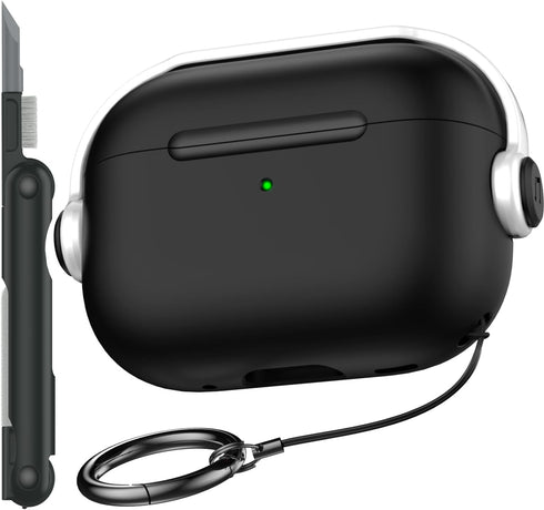 R-fun Airpods Pro Case (2nd/1st Gen,2023/2022/2019) with Secure Lock & Cleaning Kit, Music Headset Earphone Protective Case Cover Compatible with ...