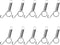 10Pcs Spring Cage Latch Door Spring Latch Hook for Rabbit Cages Metal Finger Spring Latch Hook for Fixing Small Animal, Dog, Cat, Parrot, Guinea P...