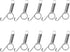 10Pcs Spring Cage Latch Door Spring Latch Hook for Rabbit Cages Metal Finger Spring Latch Hook for Fixing Small Animal, Dog, Cat, Parrot, Guinea P...