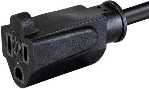 Monoprice Extension Cord - NEMA 5-15P to NEMA 5-15R, 10 Amp, 1250 Watt, 125 Volt, 18AWG, 10 Feet, Black...